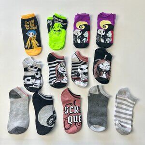 Bundle C Womens / Juniors Nightmare Before Christmas Coraline Halloween Socks